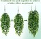 4Pcs Fake Hanging Plants 2.7ft Fake Plants UV Resistant (Photos Ivy Vines) 16.5"D x 2.36"W x 4.53"H